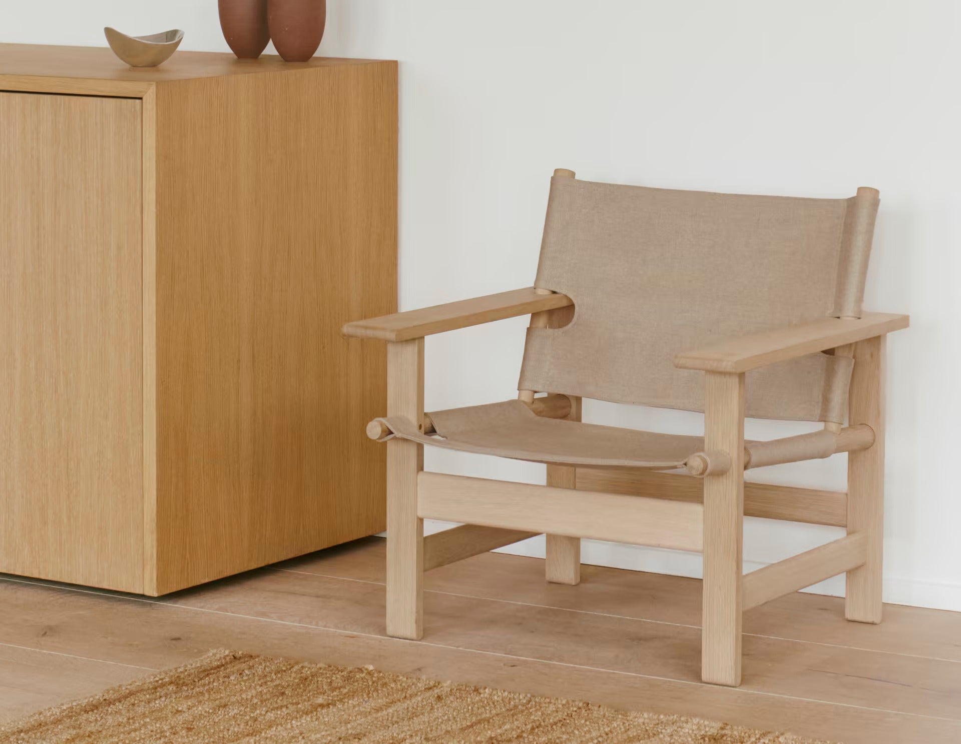 CANVAS Chair by Børge Mogensen - 1970 - GULMOHAR WOOD WORKS - Made in Bangalore