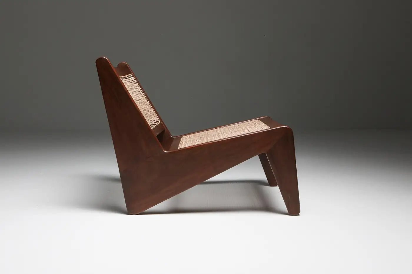 Kangaroo Chair by Pierre Jeanneret; Chandigarh; 1955 - GULMOHAR WOOD WORKS - Made in Bangalore