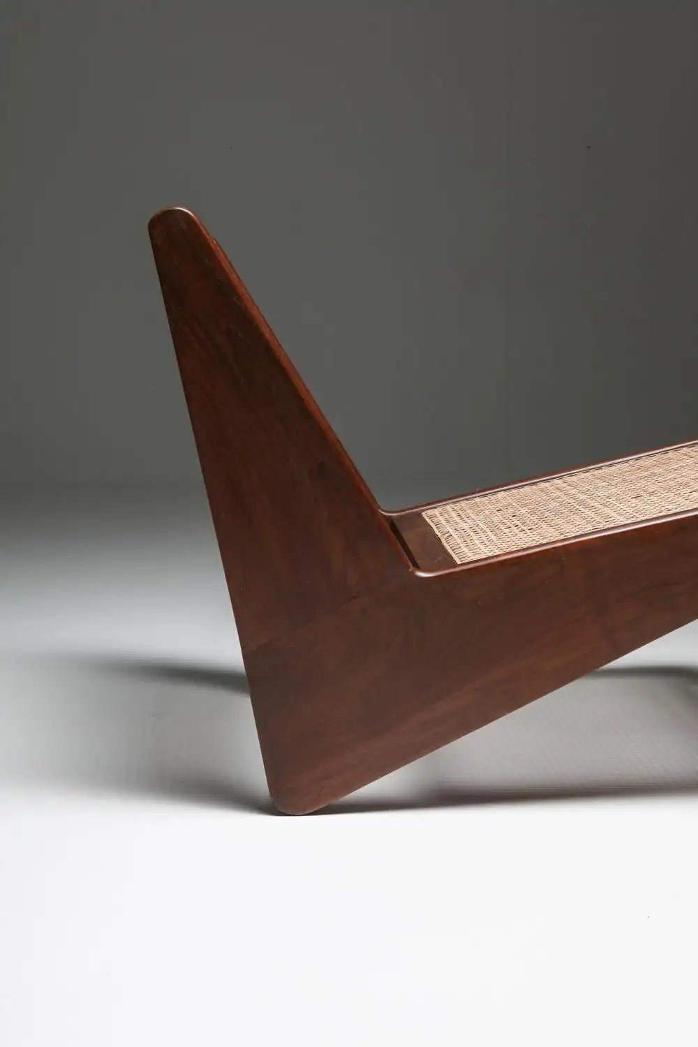 Kangaroo Chair by Pierre Jeanneret; Chandigarh; 1955 - GULMOHAR WOOD WORKS - Made in Bangalore