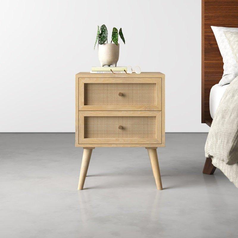 MAYA Drawer Nightstand - GULMOHAR WOOD WORKS - Made in Bangalore