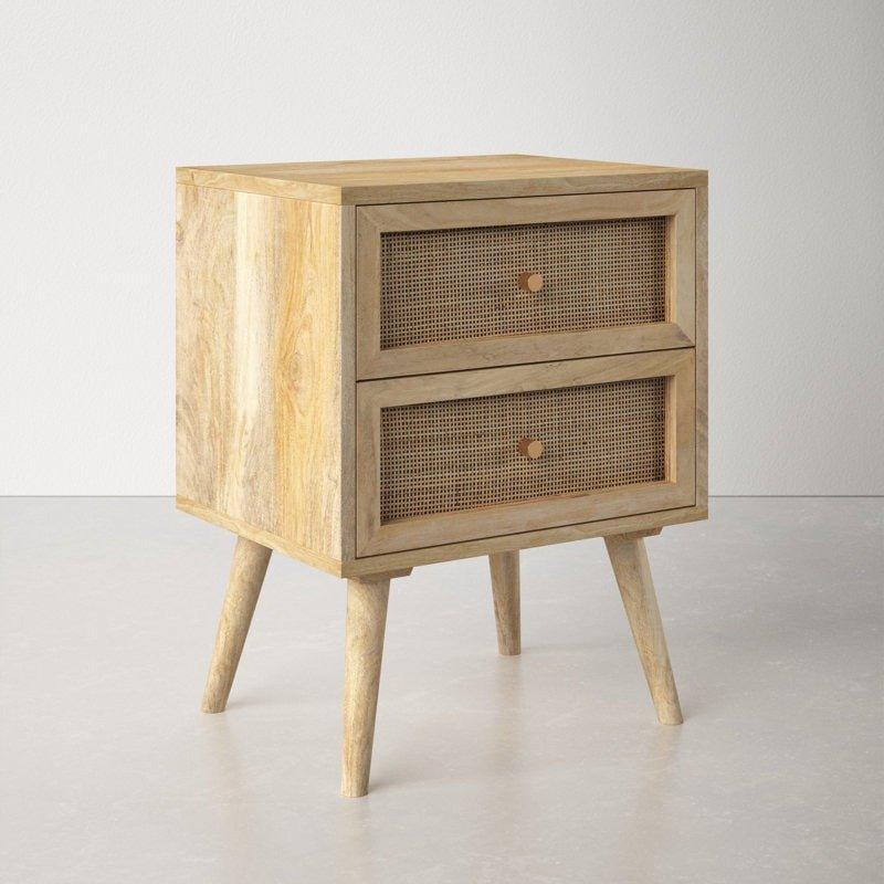 MAYA Drawer Nightstand - GULMOHAR WOOD WORKS - Made in Bangalore