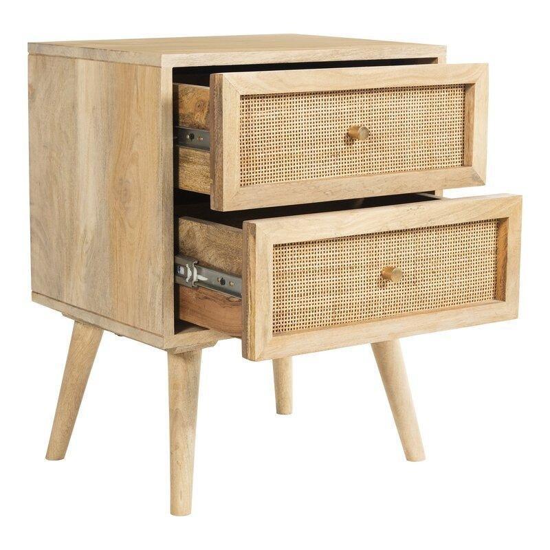 MAYA Drawer Nightstand - GULMOHAR WOOD WORKS - Made in Bangalore