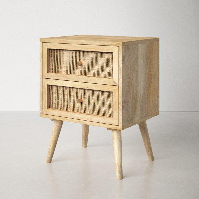 MAYA Drawer Nightstand - GULMOHAR WOOD WORKS - Made in Bangalore