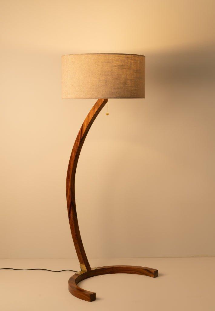 TRIOMPHE Floor Lamp - GULMOHAR WOOD WORKS - Made in Bangalore