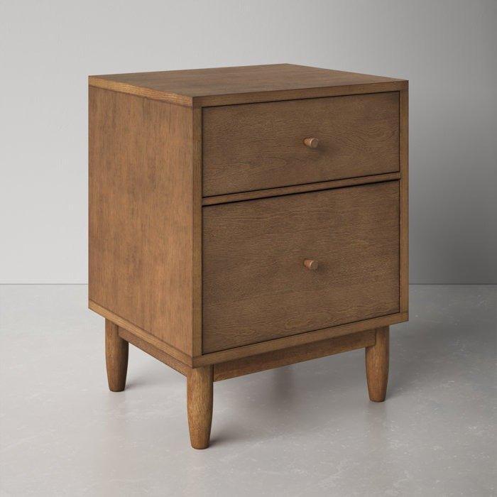 Brunton Drawer Nightstand - GULMOHAR WOOD WORKS