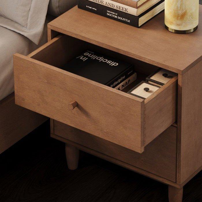 Brunton Drawer Nightstand - GULMOHAR WOOD WORKS