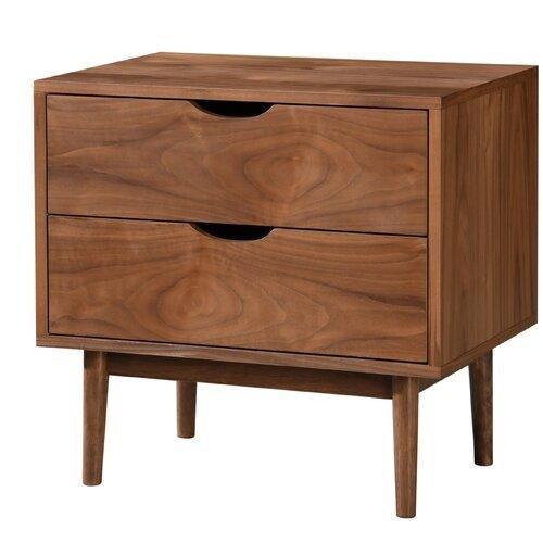 Clark 2 Drawer Nightstand - GULMOHAR WOOD WORKS