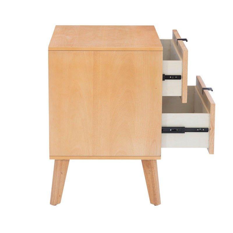 Marcus Cane Front Nightstand - GULMOHAR WOOD WORKS